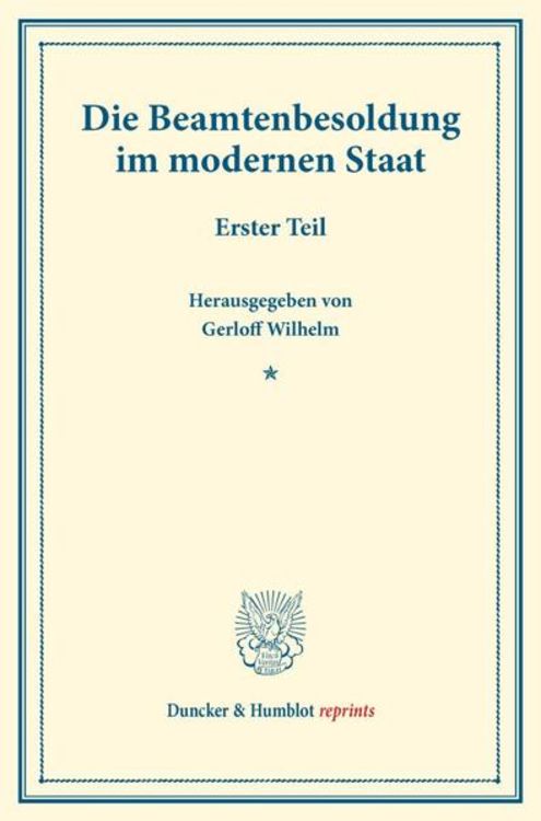 Produktbild: Die Beamtenbesoldung im modernen Staat.
