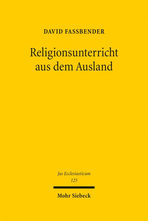 Produktbild: Fa&szlig;bender, D: Religionsunterricht aus dem Ausland