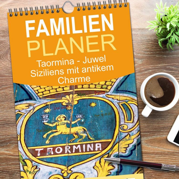Produktbild: Familienplaner 2026 - Taormina - Juwel Siziliens mit antikem Charme mit 5 Spalten (Wandkalender, 21 x 45 cm) CALVENDO