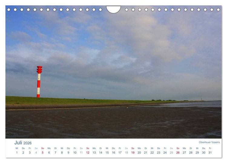 Produktbild: Ebbe und Watt 2026. Impressionen von der Nordseek&uuml;ste (Wandkalender 2026 DIN A4 quer), CALVENDO Monatskalender