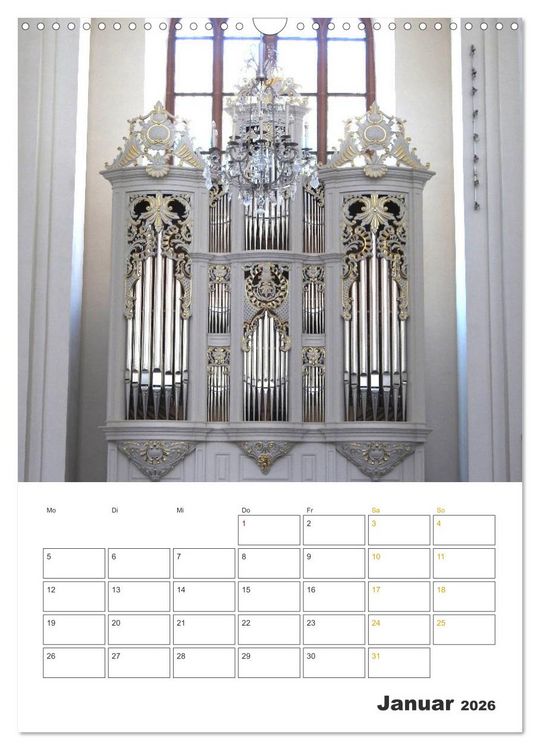 Produktbild: Orgeln zum Verlieben! (Wandkalender 2026 DIN A3 hoch), CALVENDO Monatskalender