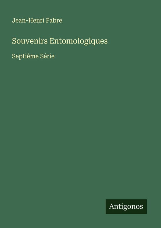 Produktbild: Souvenirs Entomologiques