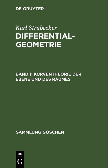 Produktbild: Kurventheorie der Ebene und des Raumes