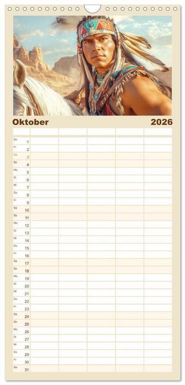 Produktbild: Familienplaner 2026 - Den Wilden Westen hautnah erfahren mit 5 Spalten (Wandkalender, 21 x 45 cm) CALVENDO