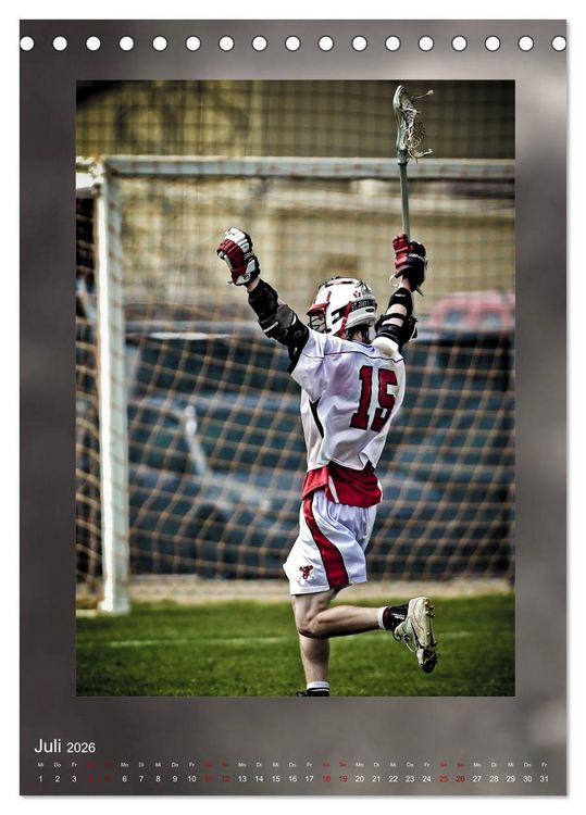Produktbild: Teamsport - LACROSSE (Tischkalender 2026 DIN A5 hoch), CALVENDO Monatskalender