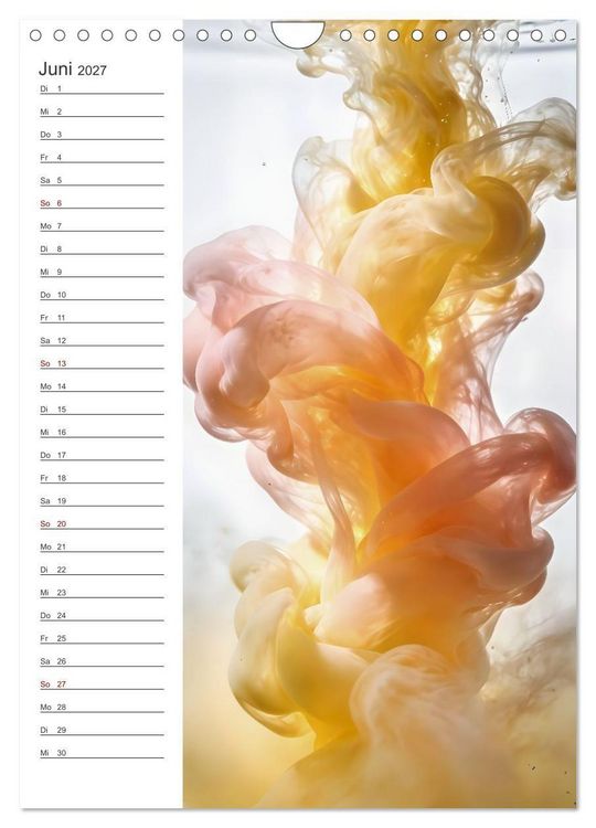 Produktbild: Quiet Fluids - Fluid Art Farben zwischen Wasser und Licht (Wandkalender 2027 DIN A4 hoch), CALVENDO Monatskalender