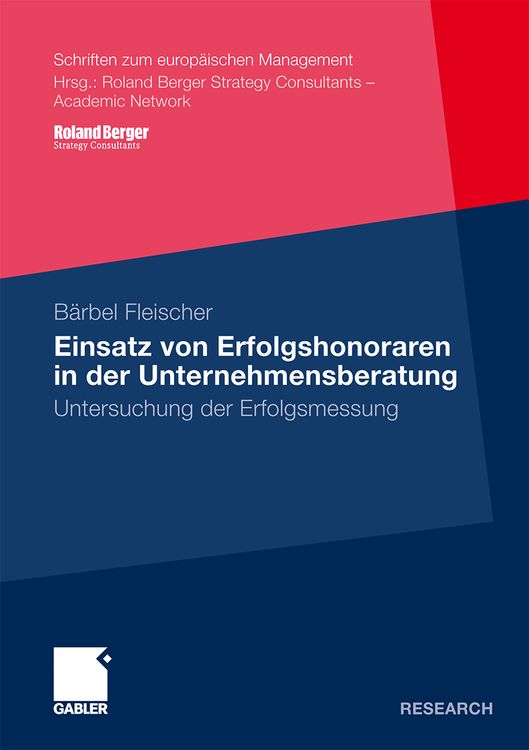 Produktbild: Einsatz von Erfolgshonoraren in der Unternehmensberatung