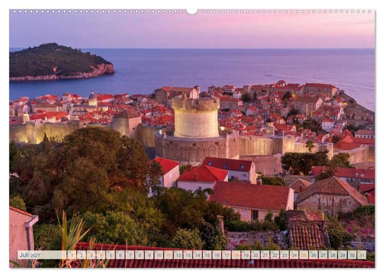 Produktbild: Dubrovnik historische Altstadt - UNESCO‑Welterbe im sonnigen Kroatien (hochwertiger Premium Wandkalender 2027 DIN A2 quer), Kunstdruck in Hochglanz
