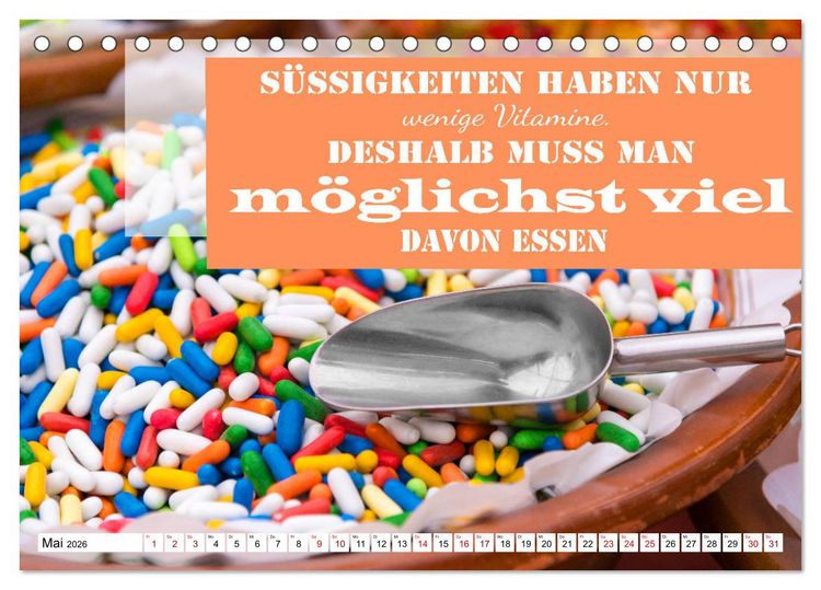 Produktbild: Liebe aus Zucker (Tischkalender 2026 DIN A5 quer), CALVENDO Monatskalender