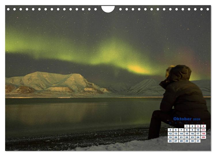 Produktbild: Faszinierende Lichterscheinungen am Himmel - Polarlichter (Wandkalender 2026 DIN A4 quer), CALVENDO Monatskalender