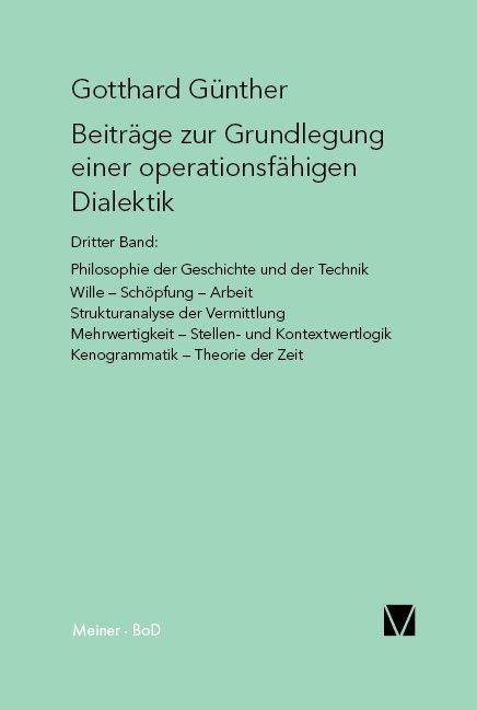 Produktbild: Beitr&auml;ge zur Grundlegung einer operationsf&auml;higen Dialektik (III)