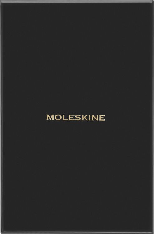 Produktbild: Moleskine Vegea Capri Notizb. A5 lin. Kt schwarz Petrol/Box