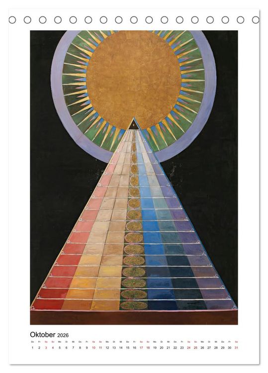 Produktbild: Hilma af Klint - Ein Jahr voller mystischer Kunst (Tischkalender 2026 DIN A5 hoch), CALVENDO Monatskalender