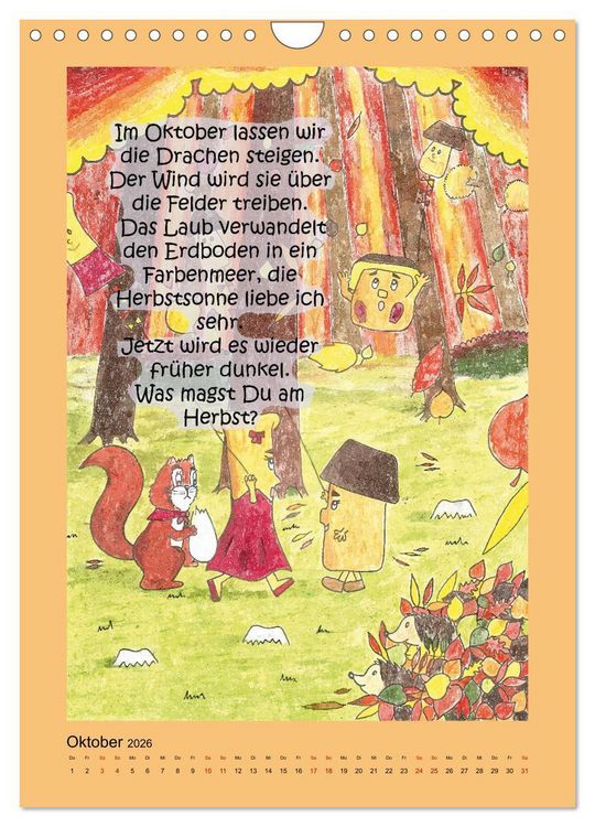 Produktbild: Tobi und das Jahr (Wandkalender 2026 DIN A4 hoch), CALVENDO Monatskalender