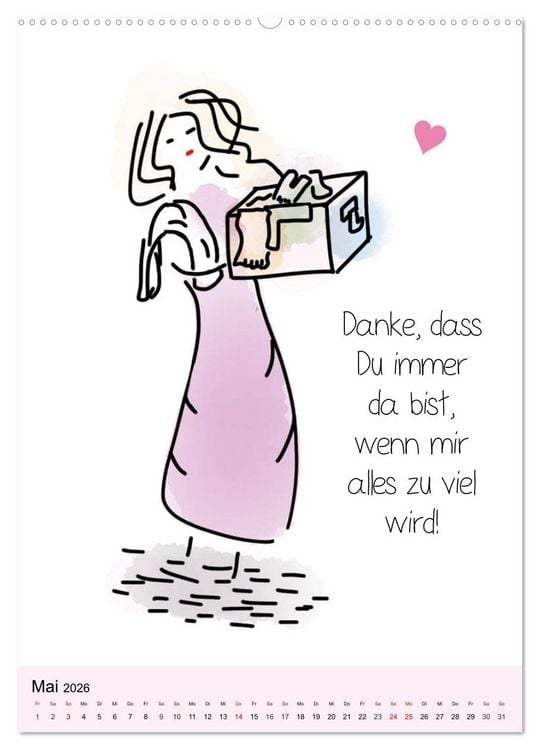 Produktbild: Freundin f&uuml;r immer! Spr&uuml;che-Kalender f&uuml;r Seelenverwandte! (hochwertiger Premium Wandkalender 2026 DIN A2 hoch), Kunstdruck in Hochglanz