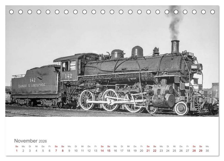 Produktbild: US-Dampflokomotiven (Tischkalender 2026 DIN A5 quer), CALVENDO Monatskalender