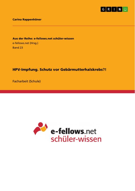 Produktbild: HPV-Impfung. Schutz vor Geb&auml;rmutterhalskrebs?!