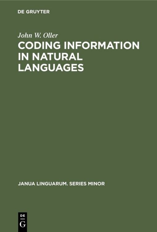 Produktbild: Coding information in natural languages