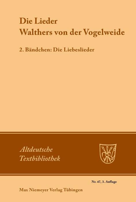 Produktbild: Die Lieder Walthers von der Vogelweide