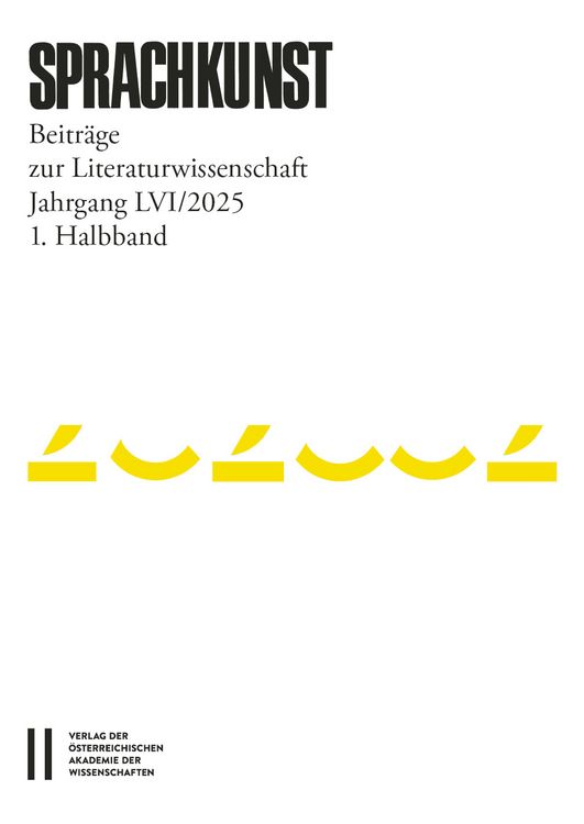 Produktbild: Sprachkunst - Beitr&auml;ge zur Literaturwissenschaft, Jahrgang LVI/2025, 1. Halbband