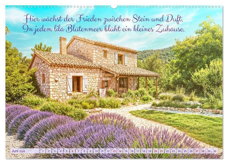 Produktbild: Im Duft des Lavendels - Mit Achtsamkeit durchs Leben (hochwertiger Premium Wandkalender 2026 DIN A2 quer), Kunstdruck in Hochglanz