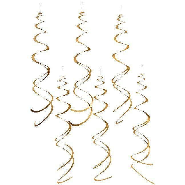 Produktbild: Spiral Luftschlangen, Gold Matt