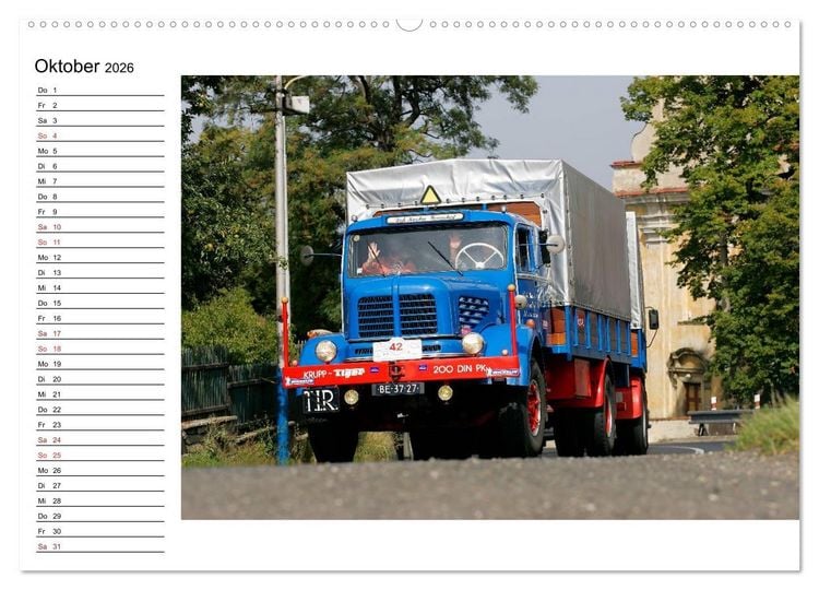 Produktbild: Klassische Lastkraftwagen (hochwertiger Premium Wandkalender 2026 DIN A2 quer), Kunstdruck in Hochglanz
