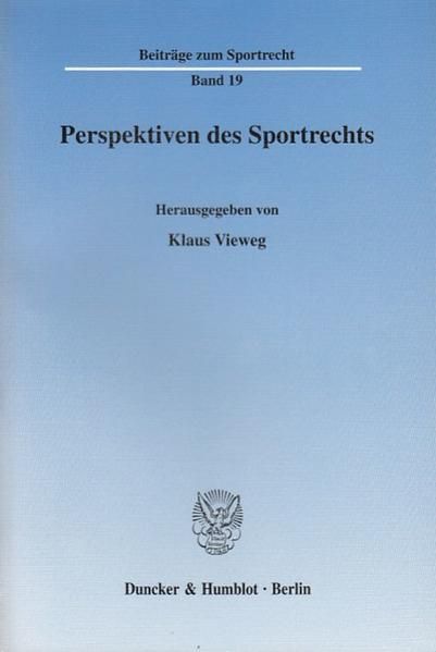 Produktbild: Perspektiven des Sportrechts.