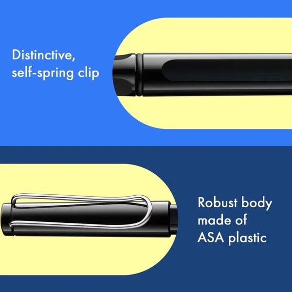 Produktbild: LAMY Tintenroller safari roll-ink mit T10 Tintenpatrone, black/schwarz