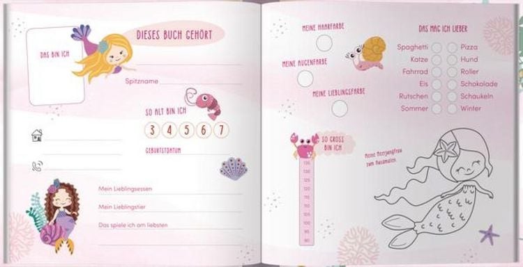 Produktbild: Kindergarten Freundebuch Meerjungfrau