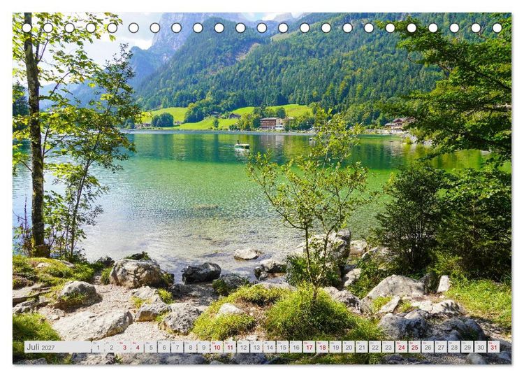 Produktbild: Malerische Bergseen in den bayerischen Alpen (Tischkalender 2027 DIN A5 quer), CALVENDO Monatskalender