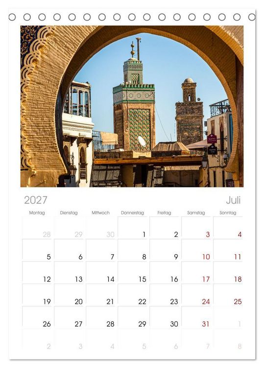 Produktbild: Tischplaner 2027 - F&egrave;s - Marokko wie im Mittelalter (A5 Tischkalender zum Aufstellen) CALVENDO