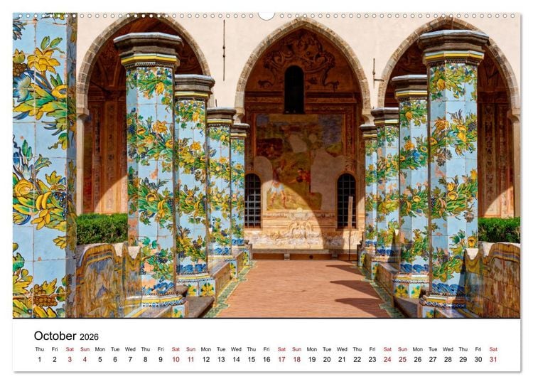Produktbild: Gulf of Naples - Highlights (High Quality Premium Wall Calendar 2026 DIN A2 landscape),CALVENDO 12 Month Wall Calendar