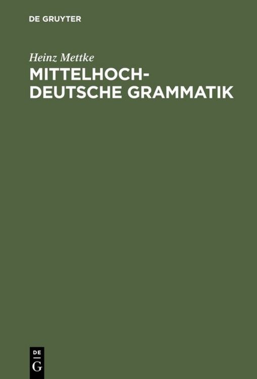 Produktbild: Mittelhochdeutsche Grammatik