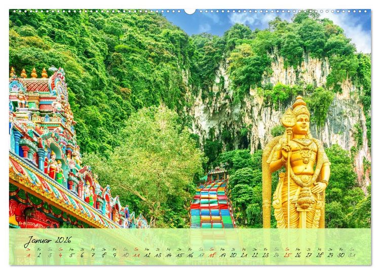 Produktbild: Faszination Malaysia Zauberhaftes S&uuml;dostasien (Wandkalender 2026 DIN A2 quer), CALVENDO Monatskalender
