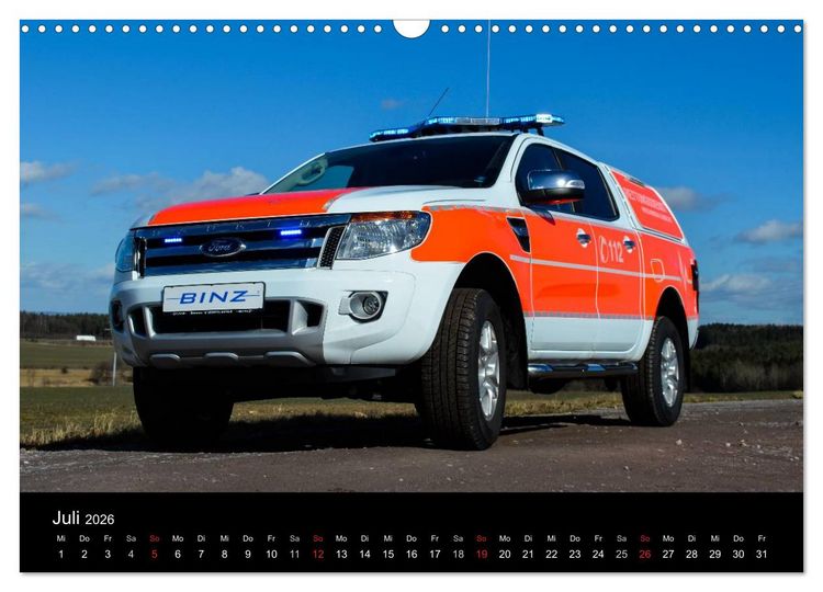 Produktbild: Einsatzfahrzeuge (Wandkalender 2026 DIN A3 quer), CALVENDO Monatskalender