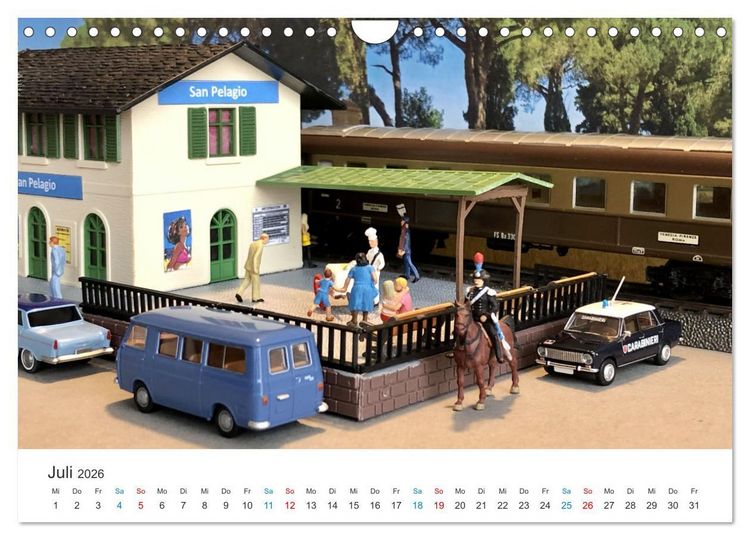 Produktbild: Bahn-Nostalgie im Modell (Wandkalender 2026 DIN A4 quer), CALVENDO Monatskalender