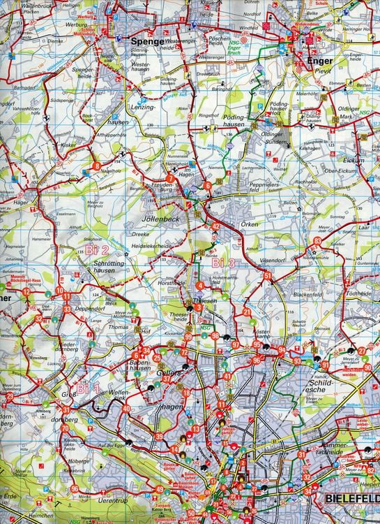 Produktbild: BVA Radwanderkarte Bielefeld und Umgebung 1:50.000