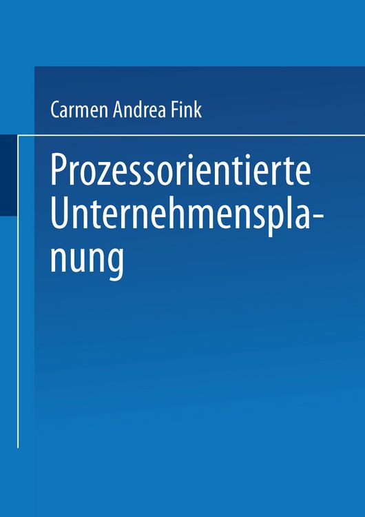 Produktbild: Prozessorientierte Unternehmensplanung
