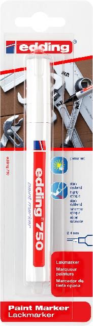 Produktbild: Edding 750 Paint Marker 4-750-1-4049 Lackmarker Wei&szlig; 2 mm, 4mm