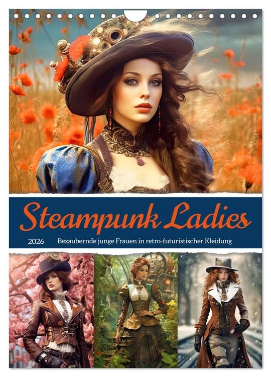 Produktbild: Steampunk Ladies (Wandkalender 2026 DIN A4 hoch), CALVENDO Monatskalender