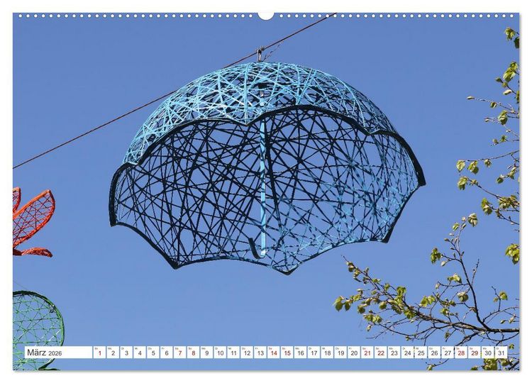 Produktbild: Umbrella Skies - Farbenfrohe Schirme (hochwertiger Premium Wandkalender 2026 DIN A2 quer), Kunstdruck in Hochglanz