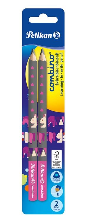 Produktbild: Pelikan Schreiblernbleistift Combino B pink 2er Set