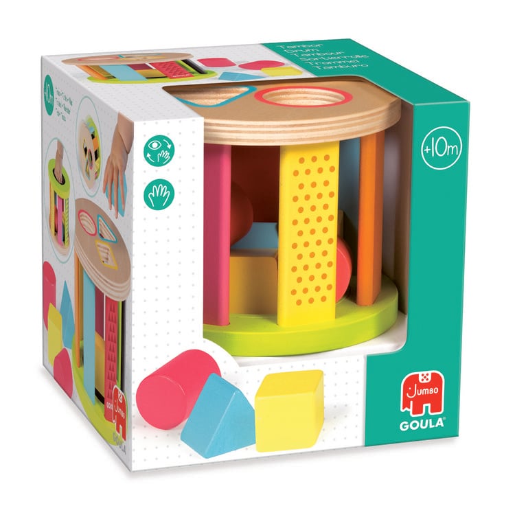 Produktbild: GOULA Geometrische Formen-Steckspiel Trommel