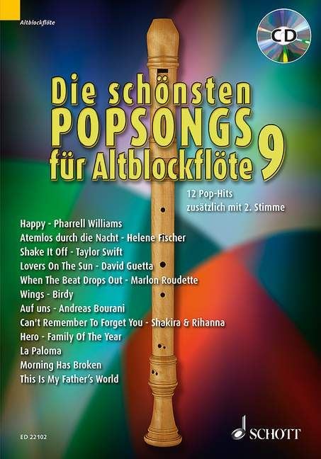 Produktbild: Die sch&ouml;nsten Popsongs f&uuml;r Alt-Blockfl&ouml;te