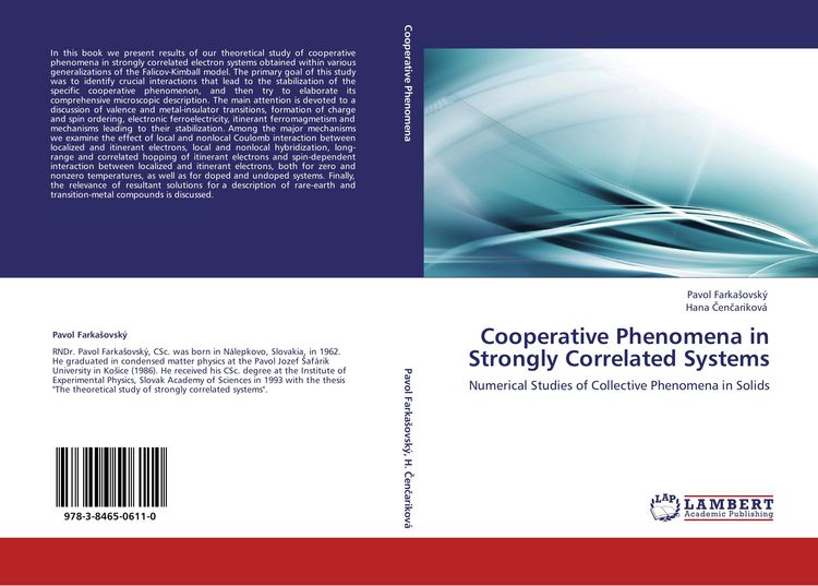 Produktbild: Cooperative Phenomena in Strongly Correlated Systems