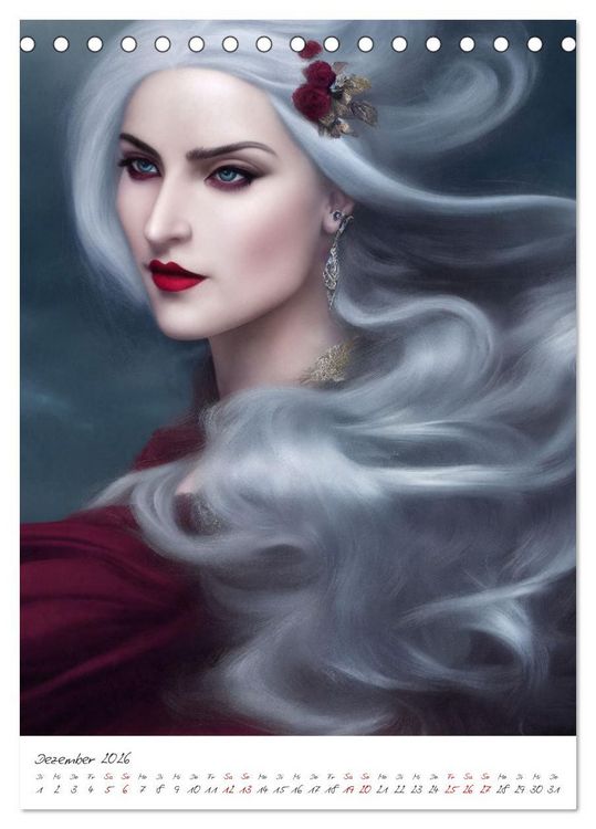 Produktbild: Dark Fantasy Art - Zeit der Helden (Tischkalender 2026 DIN A5 hoch), CALVENDO Monatskalender
