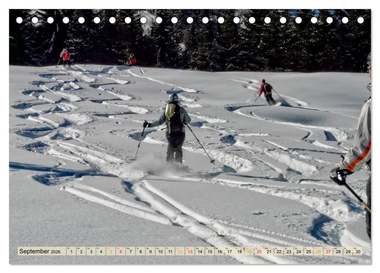 Produktbild: Skifahren - so sch&ouml;n (Tischkalender 2026 DIN A5 quer), CALVENDO Monatskalender