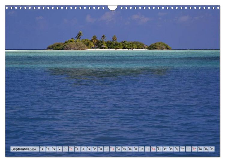 Produktbild: MALEDIVEN (Wandkalender 2026 DIN A3 quer), CALVENDO Monatskalender