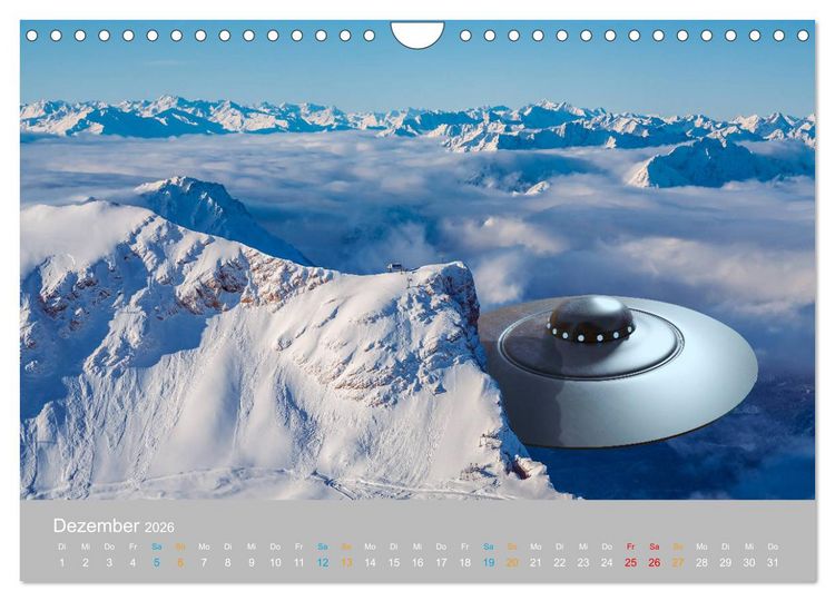 Produktbild: Fantastisch und surreal - unbekannte Flugobjekte (Wandkalender 2026 DIN A4 quer), CALVENDO Monatskalender